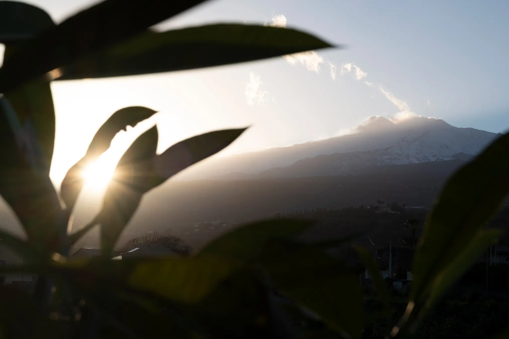 L’Etna al tramonto vista da Scorzamara
